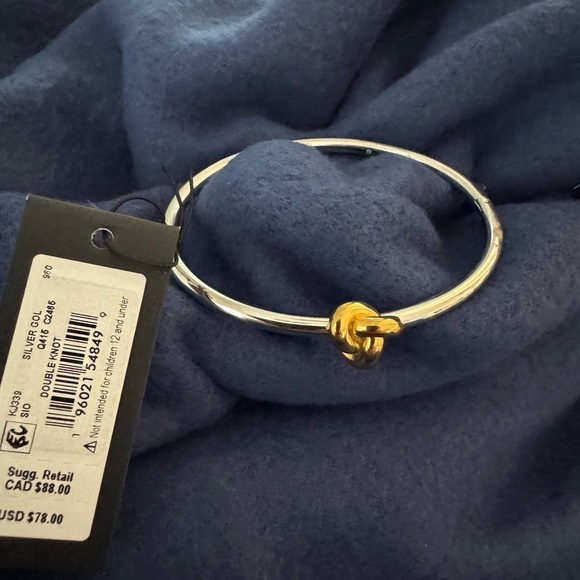 Kate Spade NWT Gold and Silver Twist Bangle Bracelet - Picture 8 of 9